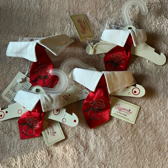 4 Pooch Outfitters Snowmen Doggie Ties - 2 XS & 2 Medium - Picture 9 of 11